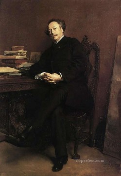 アレクサンドル・デュマ・ジュニアの肖像 1877 年の古典主義者 ジャン・ルイ・エルネスト・メッソニエ Oil Paintings